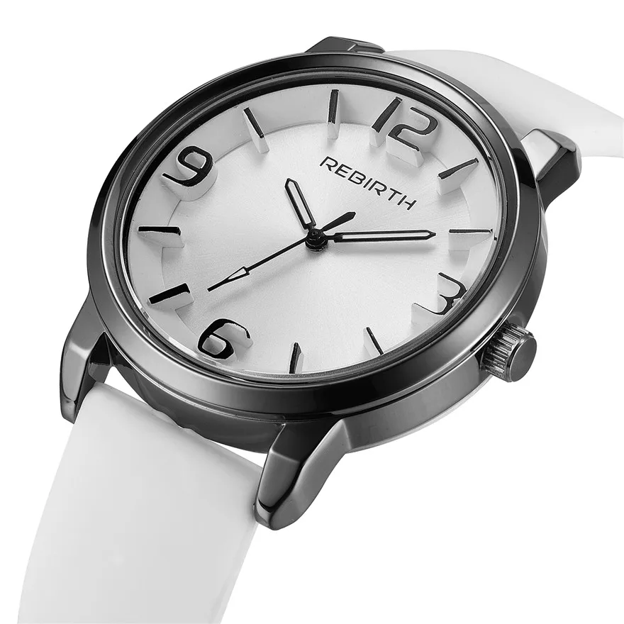 

REBIRTH 3D Scale Watch Women Luxury Fashion Dress Watches Ladies Sport Quartz Watches silicone Band Wristwatch Female Clock