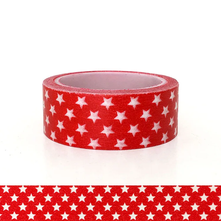 

20pcs/set Spot Red Pentagon Children DIY Decorative Sticker Handbook and Paper Tape Red Star Washi Tape