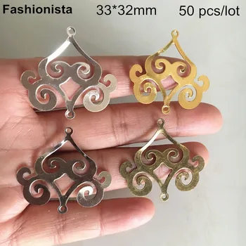 

Scroll Clouds Connectors,33*32mm Metal Stampings,Gold-color,Silver-color,Steel,Bronze,DIY Jewelry Findings - 50 pcs