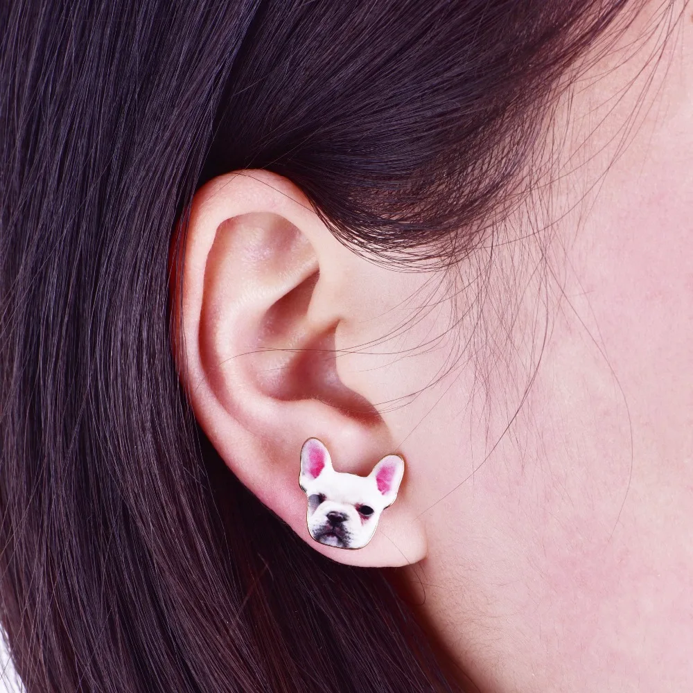 Buy New Color Cute Little Pet Dog Stud Earrings for
