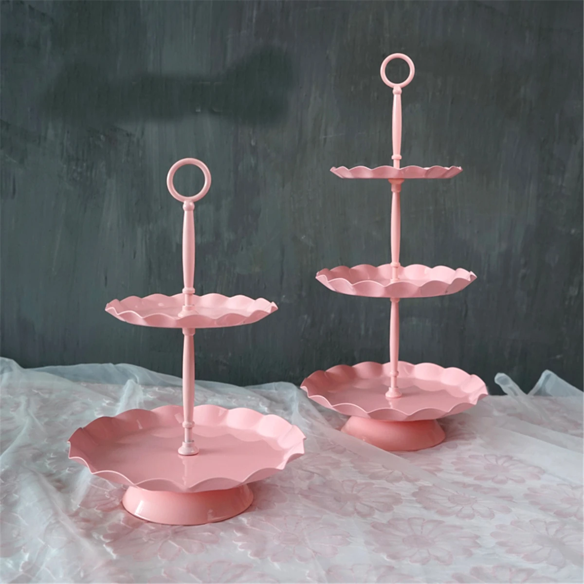 Buy Iron Pink Cake Stand Cupcake Stand Dessert Display