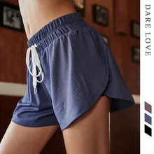 Спортивные женские шорты для фитнеса, летние сетчатые шорты для тренировок, бега, упражнений, тренажерного зала, йоги, дышащие женские эластичные однотонные шорты