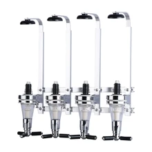 4 Flasche Stehen Optic Dispenser Getränke Wein Geister Stahl Bar Butler Wand Montiert