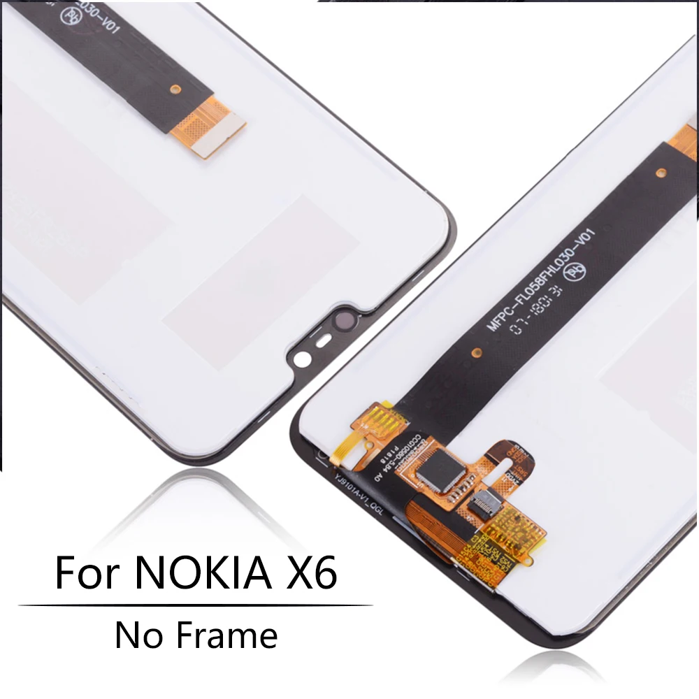 100% тест 5 8 &quotДисплей для NOKIA X6 ЖК экран дигитайзер Замена 6 1 плюс 2018 TA 1099