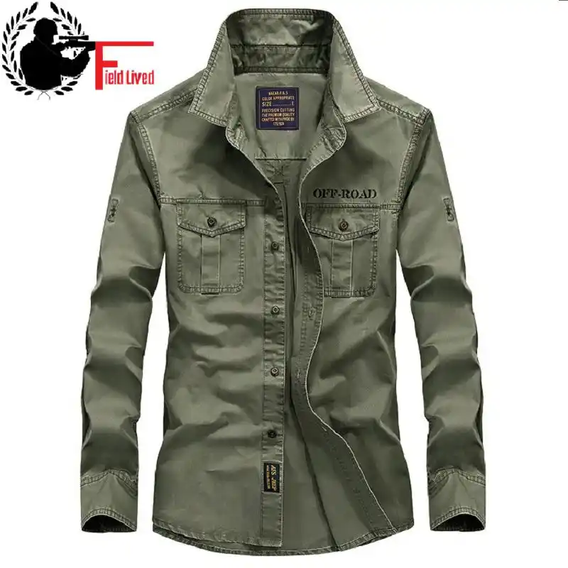 army green mens dress shirt