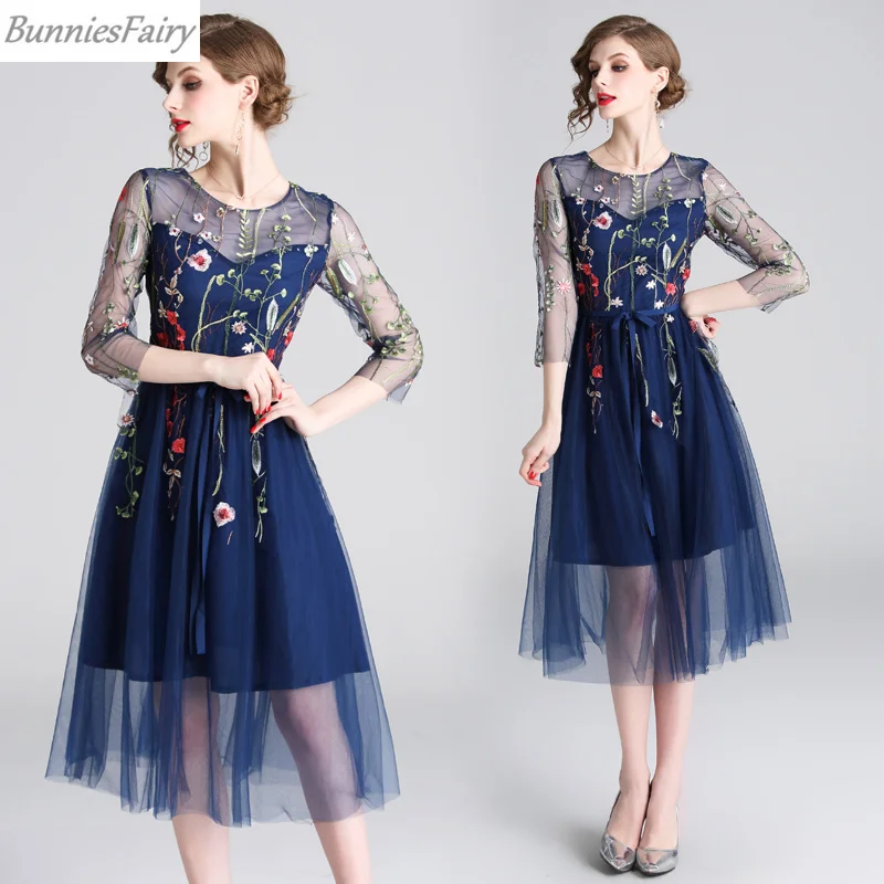 BunniesFairy 2019 летнее Новое Женское платье в стиле знаменитостей богемном бохо темно