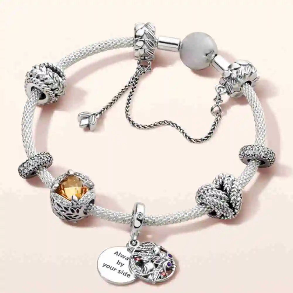 

SIENTO 100% 925 Sterling Silver DAZZLING GRAINS OF ENERGY SWIRLS Harvest Collection Bracelet Set Original Women Jewelry Gift