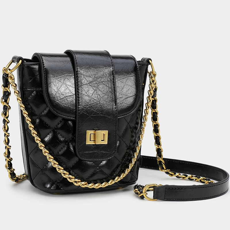

World's Brand Fashion Handbag Simple Wild Shoulder Messenger Bag Crossbody Chain Mini Bucket Bag Phone Purse Bags