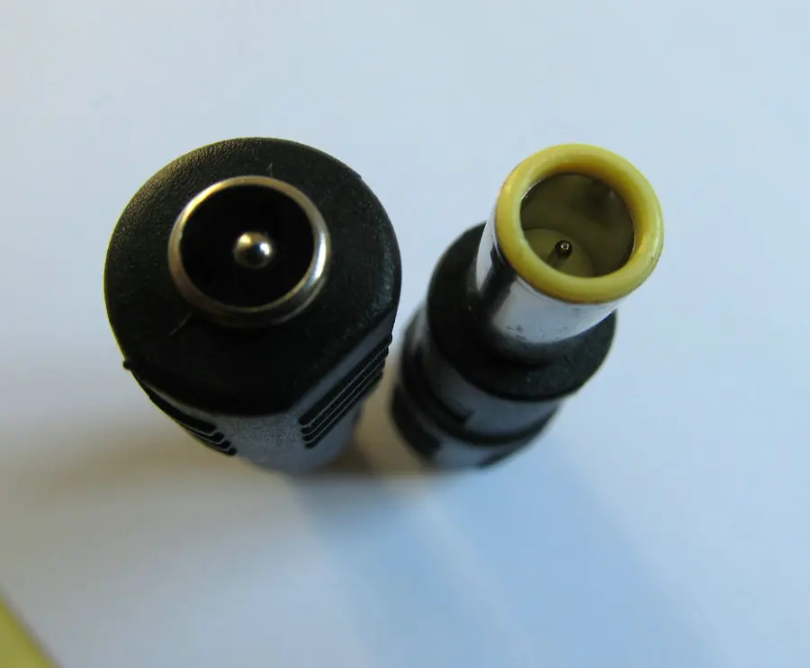 

2piece DC power adapter plug 5.5x2.1mm female to 7.9x5.5mm + pin Male for Lenovo IBM Interface charger laptop connector socket