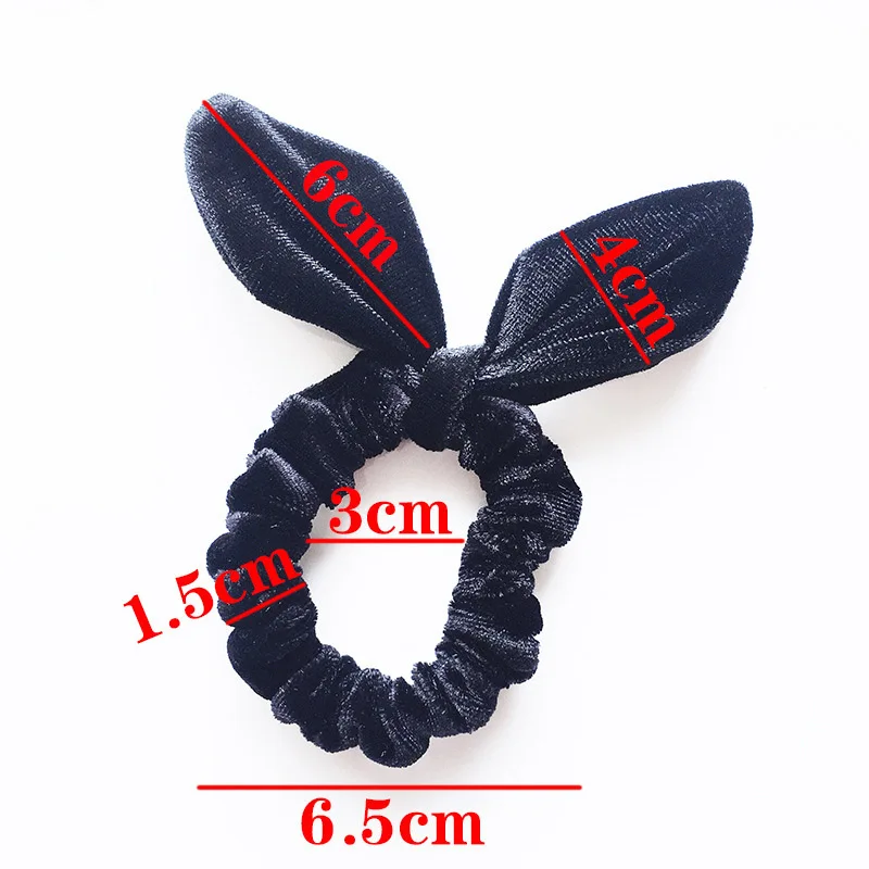 New Fashion Women Headbands Casual Solid Hair Bands Brand Colorful Polyester Elastic Hairband Rabbit Ears Hair Rope Ring