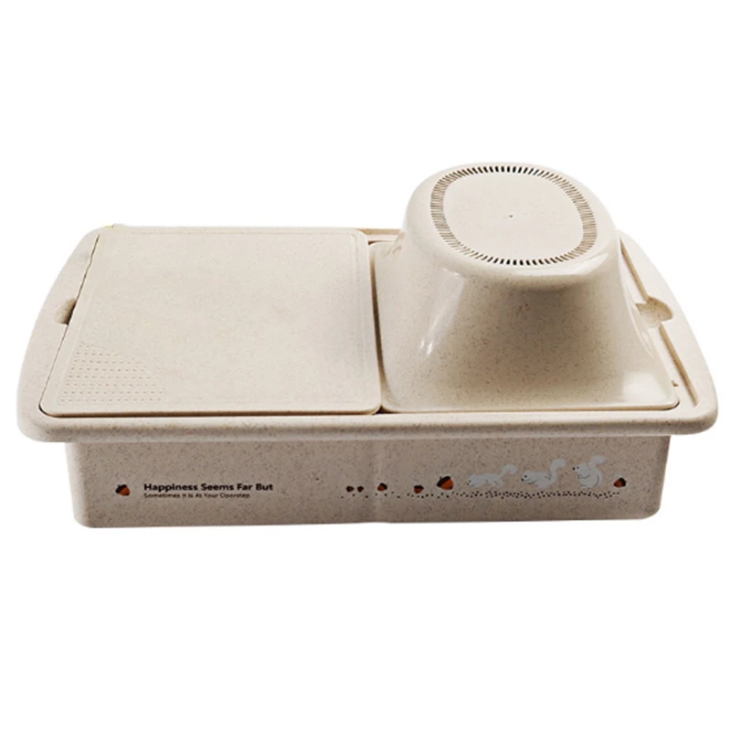 3 In 1 Multi-Function Food Tray Sink Drain Basket Cutting Board Filter Chopping Blocks Meat Vegetable Fruit Basket Storage Cho