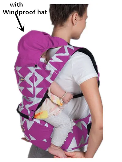 Промо-акция! Кенгуру слинг младенца органические хлопковые подтяжки обертывание хипseat порт Детский рюкзак canguru para bebes - Цвет: Фиолетовый