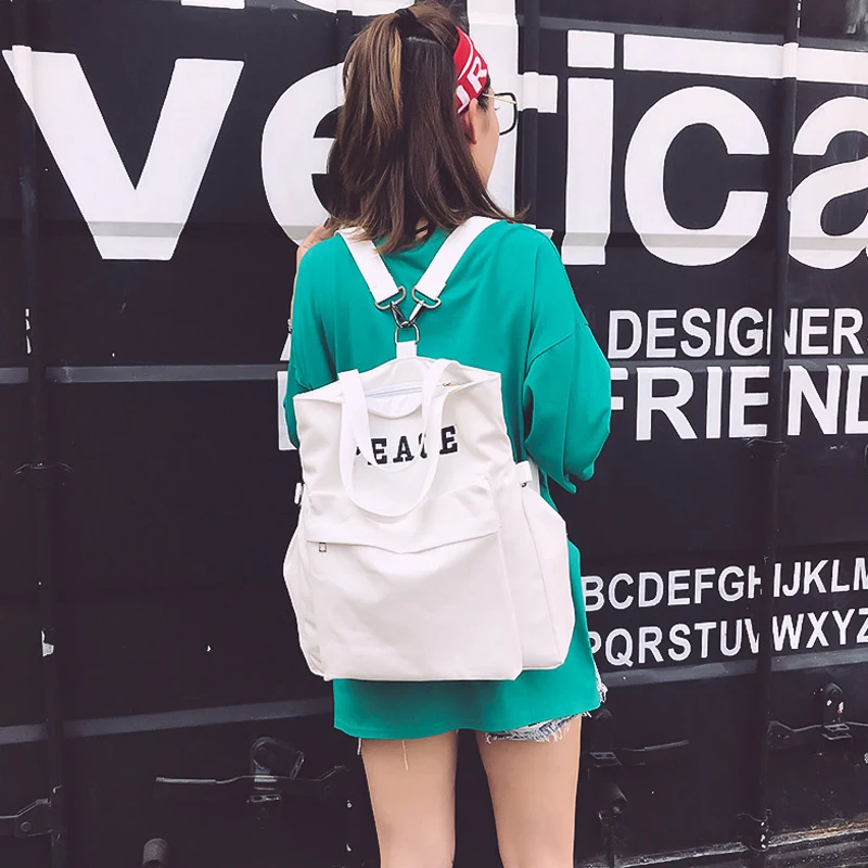 

Large Capacity Canvas Tote Bag Fabric Cotton Cloth Reusable Shopping Bag Women Beach Handbags Printed Shopping Bags
