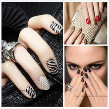 Отлично 3D стереоскопический кристалл алмаза шику металла лак для ногтей наклейки ногтей Наклейка 500 пакетов/много EMS