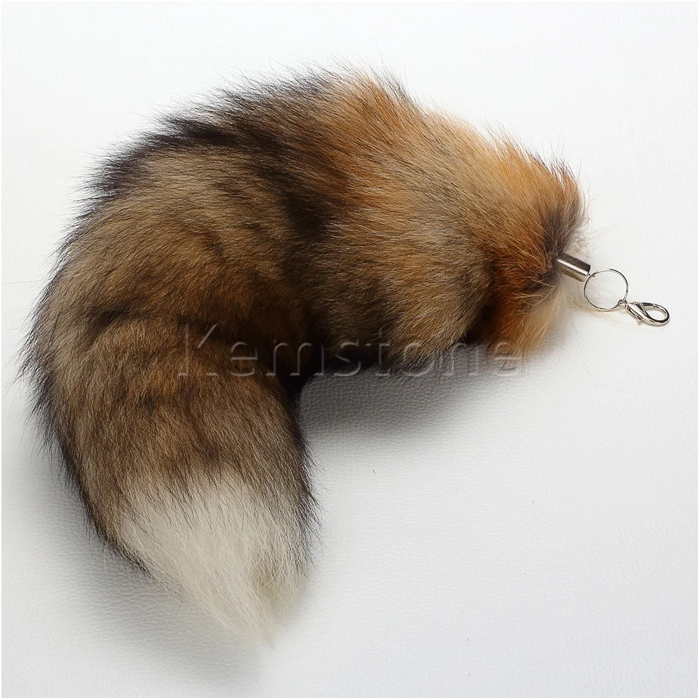 Buy Kemstone Natural Fox Fur Tail Keychain Tassel Bag