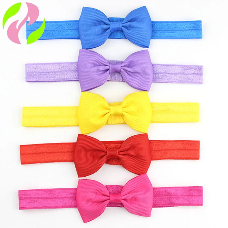 

1pcs Cute kids Small Hair Bow Tie Headband Grosgrains Ribbon Bow Elastic Hair Bands Girl Children Apparel Accessories