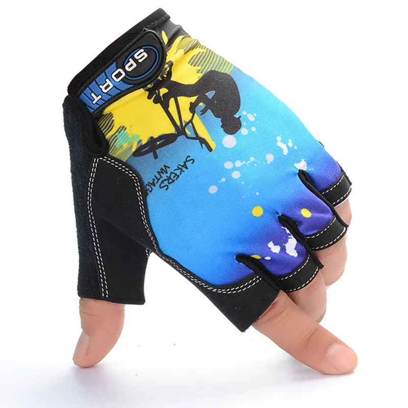 Спортивные перчатки для бега на открытом воздухе, перчатки для езды на велосипеде, пеших прогулок, дышащие впитывающие пот тренировочные перчатки для бега, новые - Цвет: Blue2