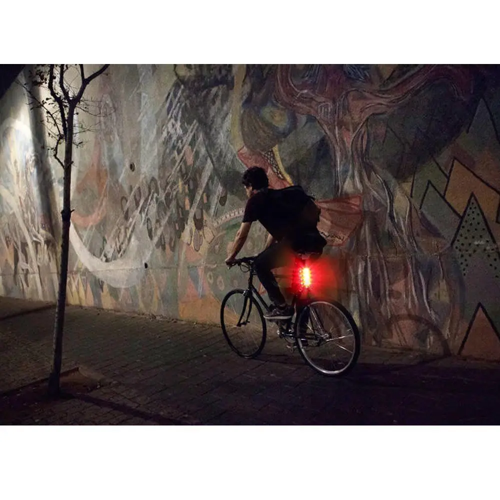 Best Tail light 150lm 4 LED USB rechargeable bicycle bike rear tail safety warning light front headlight 11