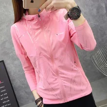 Летнее средство для защиты от солнца одежда Женская эластичная Спортивная ветровка куртка УФ Защита быстросохнущая дышащая кожа ткань