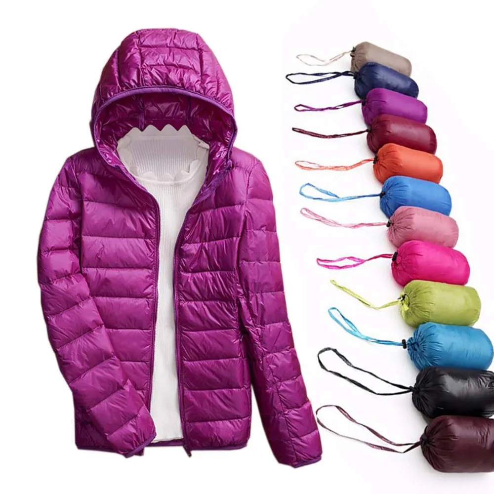 Koop 5XL 6XL 7XL Winter Vrouwen Ultra Light Down Jassen Eendendons Hooded Jassen Vrouwen Lange Mouw Slanke Warme Jas Parka vrouwelijke Uitloper