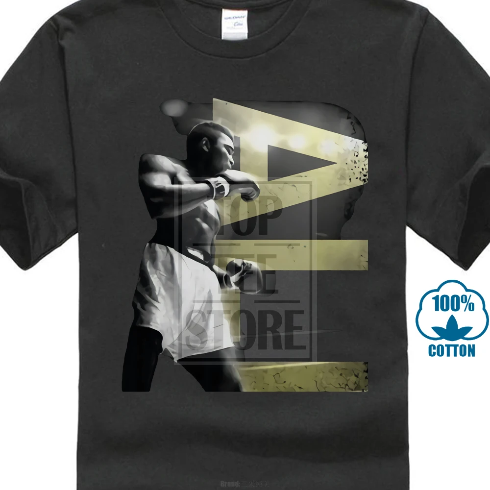

Muhammad Ali In Ring Ali Big Letter Adult T Shirt Champ