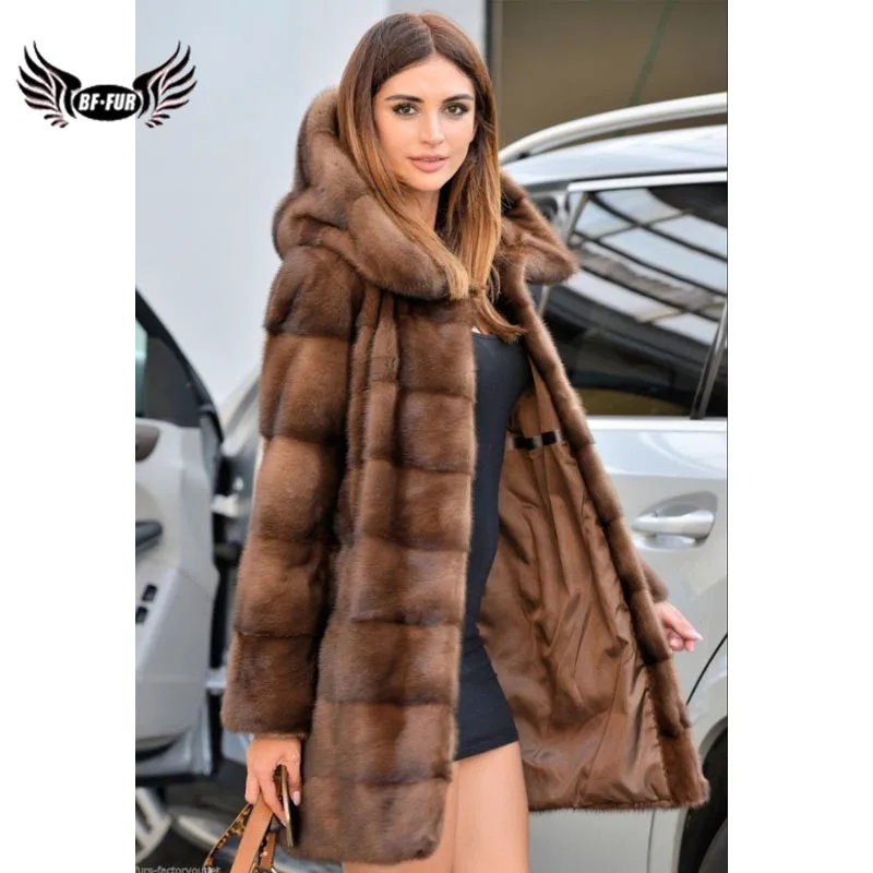 

BFFUR Top Grade Mink Coats For Women Winter Sale Luxury Fashion Slim Real Fur Coat Full Pelt Party Evening Genuine Fur Casual