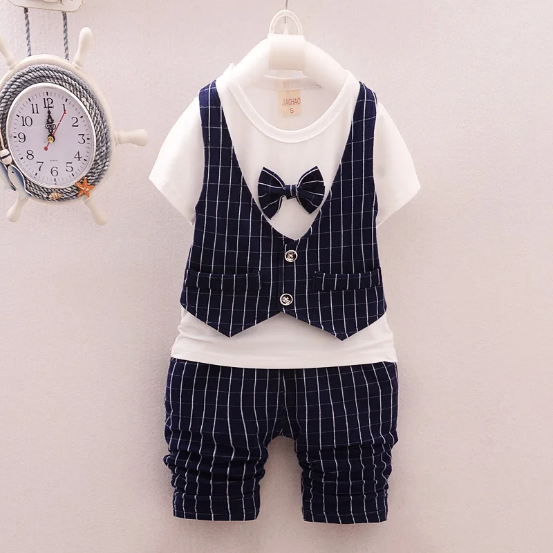 NYSRTZ 2017 2Pcs Summer Baby Boys Suit Short Sleeve T shirt Tops