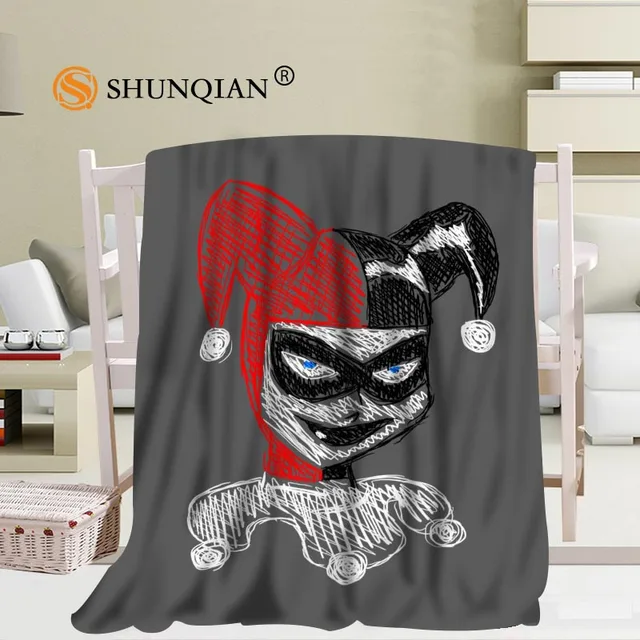 Custom Harley Quinn And Joker Blanket Soft DIY Your Picture Decoration