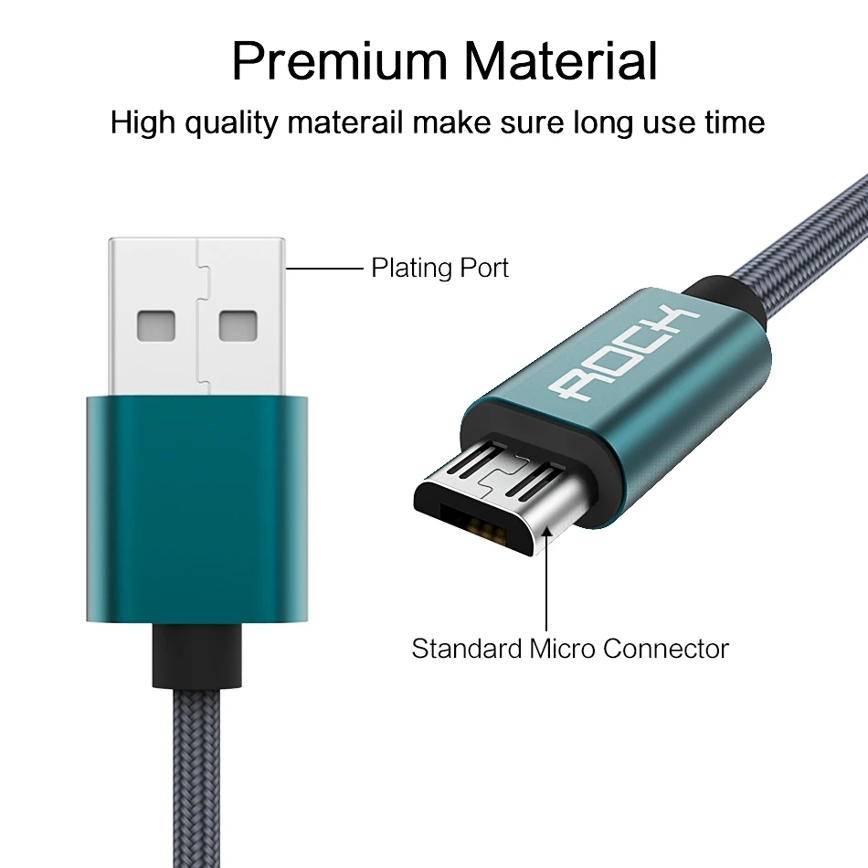 Металлическая нейлоновая оплетка микро USB кабель, рок USB кабель сплав данных зарядный кабель для samsung/Xiaomi/Meizu/huawei/htc android устройств