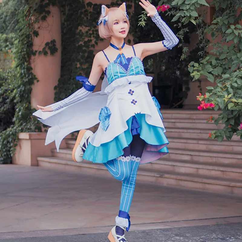

Re:Life in a different world from zero Cos Felix Argyle Anime Cosplay Costume Catwoman Female Halloween Lolita Dress