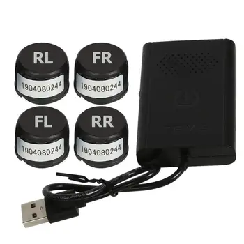 

USB Car TPMS Tire Pressure Monitoring Alarm System with 4 External Sensors for Android Navigation Car Stereo