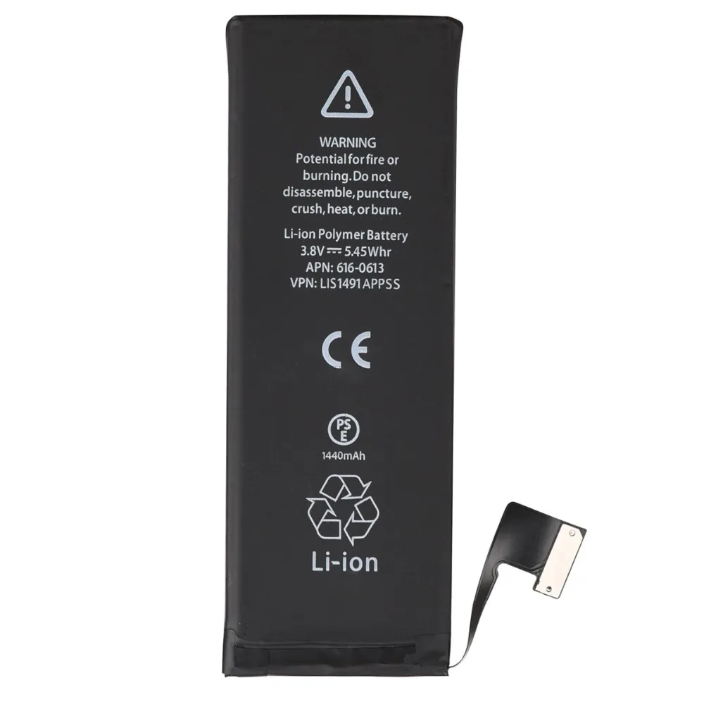 High Quality For iPhone5 1440Mah Phone Rechargeable Replacement Battery