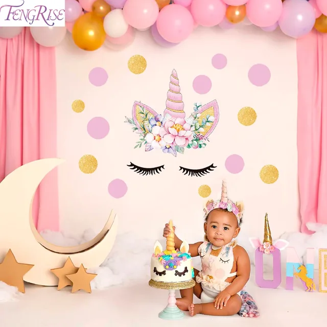 Calcomanías de pared de unicornio FENGRISE decoración de ...