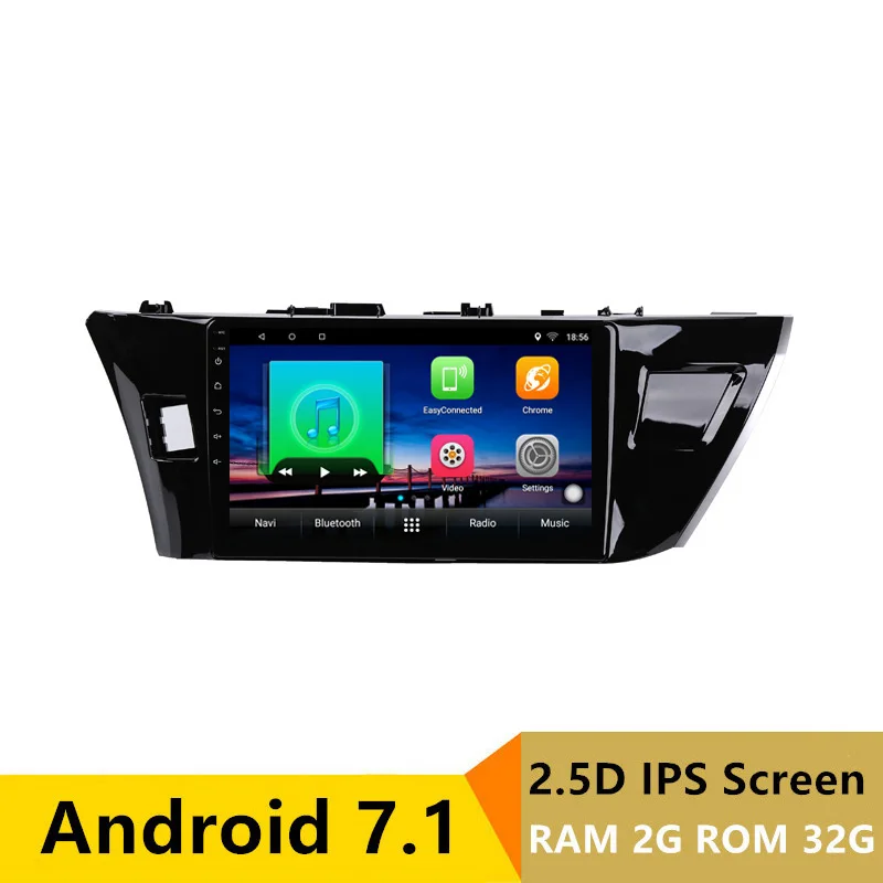 

10" 2.5D IPS Android 7.1 Car DVD Multimedia Player GPS For Toyota Corolla 2014 2015 2016 audio car radio stereo navigation