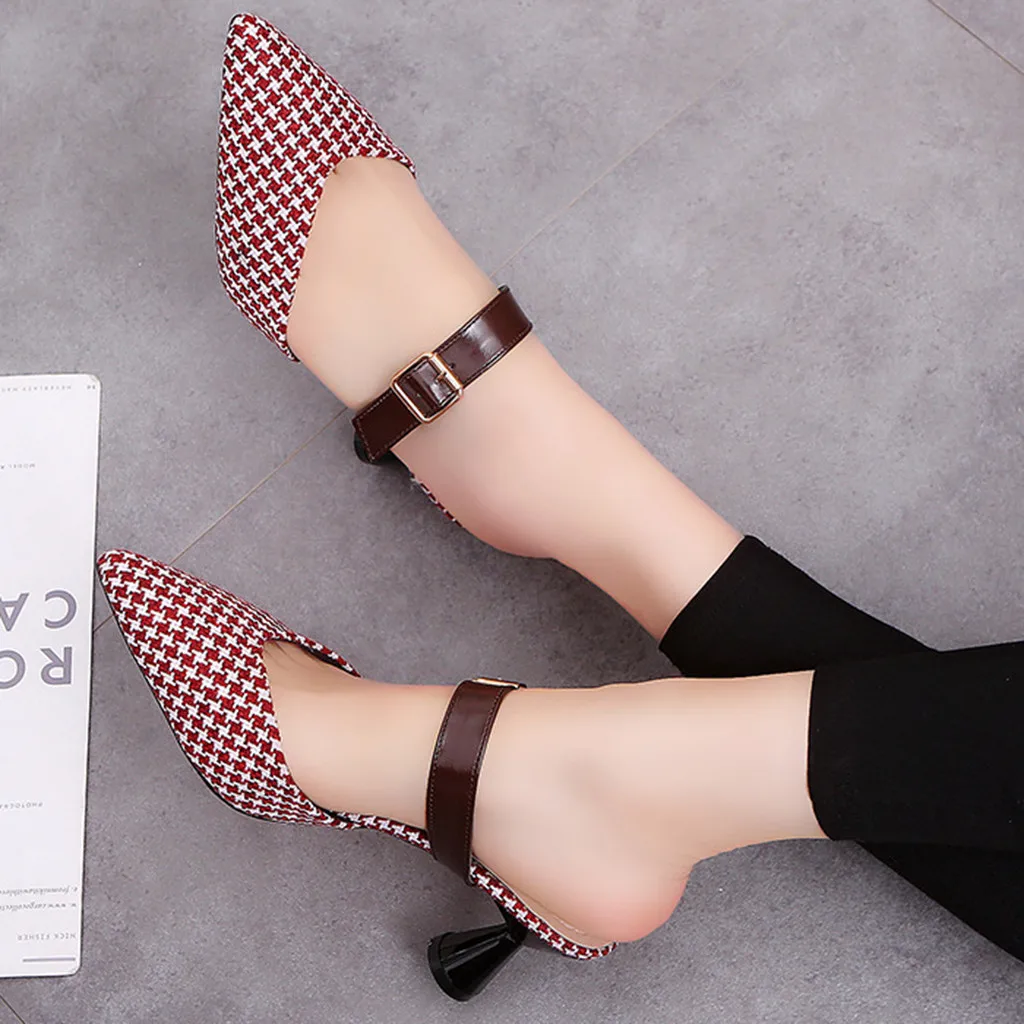 

women's shoes large size New Summer High-Heeled Shallow-Mouthed Women Sandals Special-Shaped Heels pointed toe shoes