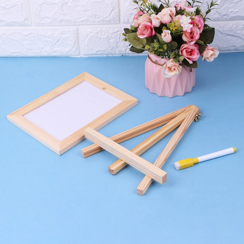 Деревянная рамка Настольный мольберт белая доска для сухого стирания детская игрушка+ ручка