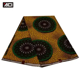 

ACI Veritable Wax Guaranteed Real Dutch Wax African Ankara Fabric Tissu Africain Nigeria Wax Batik Fabric 6 Yards/Piece For Lady