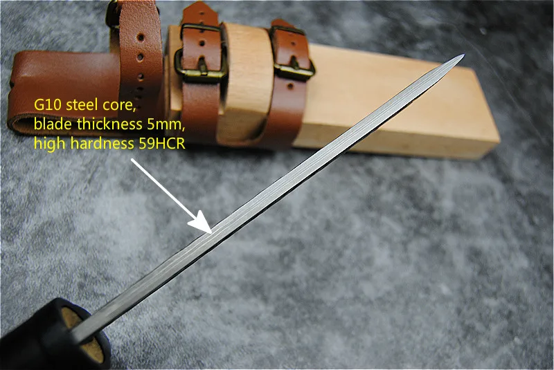 EVERRICH Винтаж японский ковка G10 тактический прямой меч маленький Самурай уличный охотничий нож коллекция декоративных нож