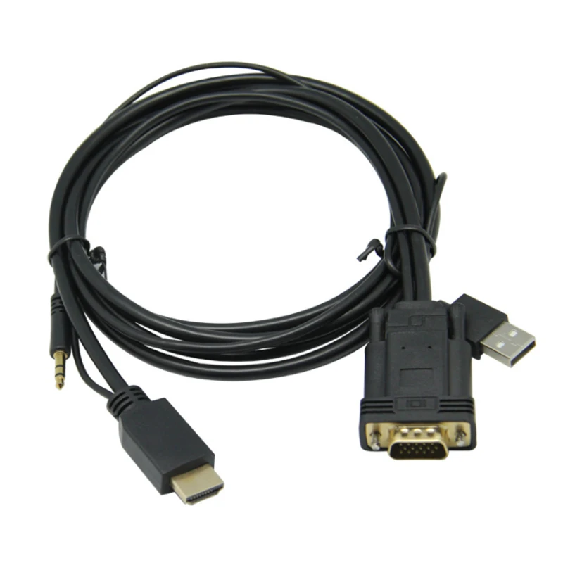 Позолоченные разъемы HDMI переходник папа VGA кабель Папа для ноутбук с проектором