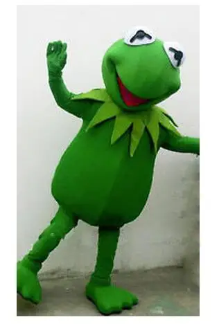 

Kermit Frog Mascot Costume free shipping Halloween Cartoon for birthday party funning dress