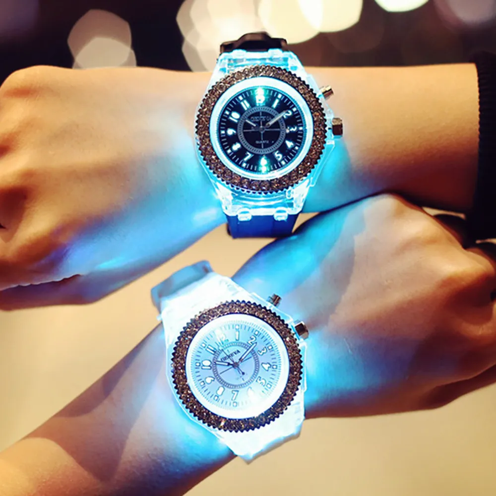 

Couples Watch Illuminated lighting Quartz Watch Mens Ladies casual Fashion Sport Clock students lovers Watches Gifts