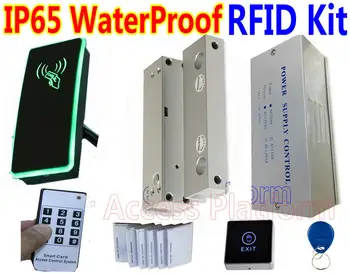 

IP65 WaterProof RFID Card Access Machine Standalone access control keyboard panel enroll Glass doorframeless lock power supply
