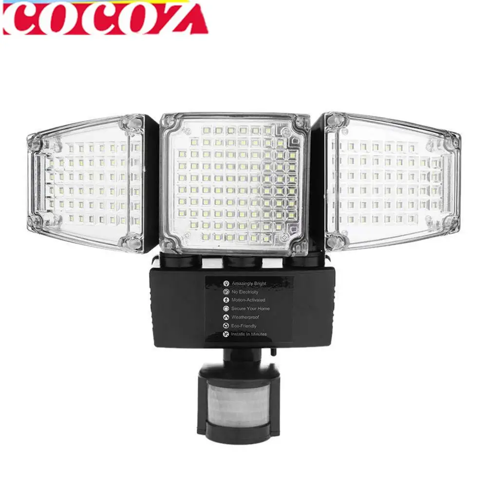 

COCOZ 100/188 LED Solar Powered 1000 Lms Power Wall Outdoor Solar sensor light