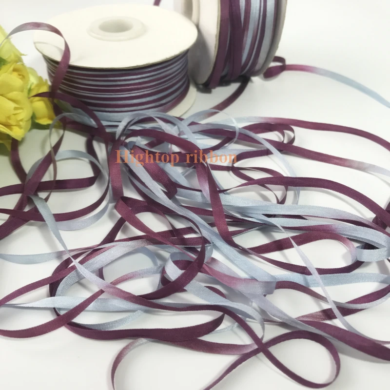 Silk Ribbons for Embroidery and Handcraft Project, 100% Real Pure Silk Woven, Double Face, Gift Packing, 4mm