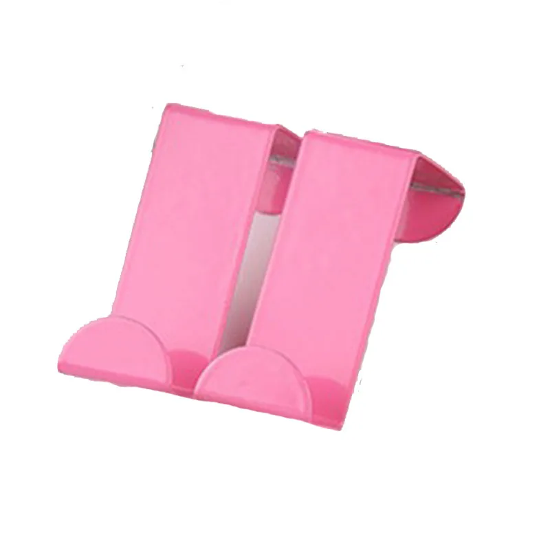 2 шт. крюк для задней двери посуда для одежды крючки для халатов из нержавеющей стали вешалка - Цвет: Розовый