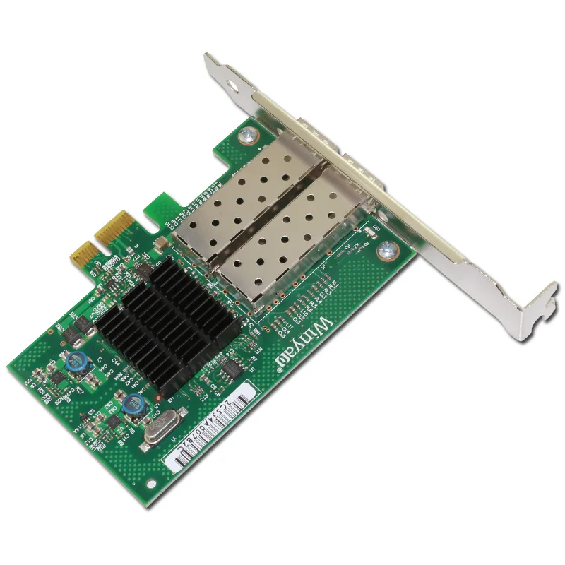 Winyao WY576F2SFP PCI-Express 2,0x1 двойной порт SFP волокно Gigabit Ethernet сетевой адаптер(NIC) PRO/1000 82576 E1G42EF Lan