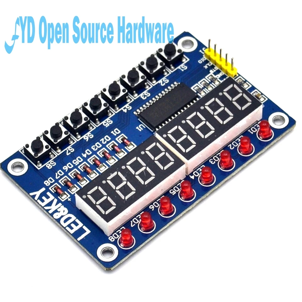 Модуль TM1638 с отображением клавиш для AVR Arduino новая 8 битная светодиодный вая