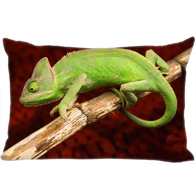 

Custom Chameleon Pillowcase 45x35cm(One Side) New Rectangle Zipper Print Throw Wedding Decorative Pillowcase Cover
