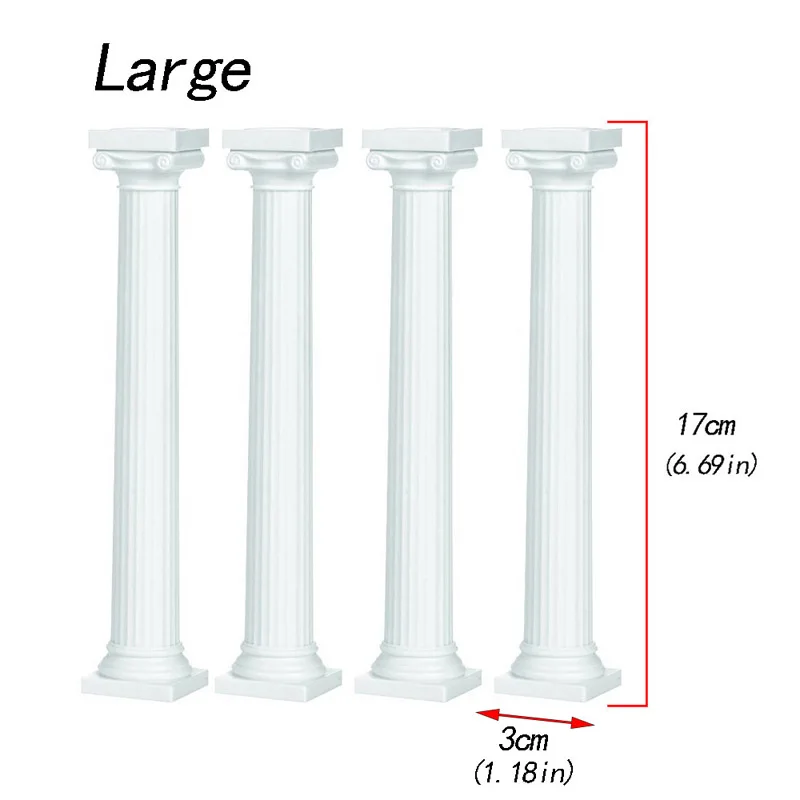 4 шт./компл. пластиковая римская колонна свадебный торт стенд помадка форма для колонны DIY День святого Валентина украшение для свадебного торта инструменты - Цвет: Large-4Pcs