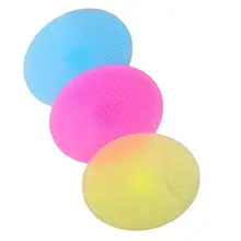 3 шт мягкое Силиконовое очищающее средство для лица Массажер Очищающая щетка для лица коврик ручной коврик скруббер для женщин(желтый+ розовый+ синий